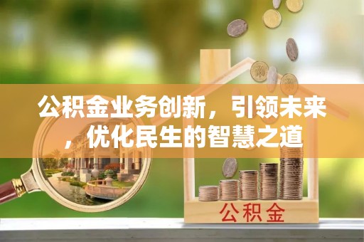 常平公积金业务创新，引领未来，优化民生的智慧之道