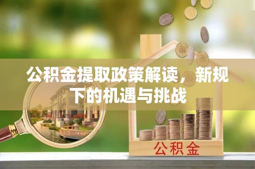 常平公积金提取政策解读，新规下的机遇与挑战