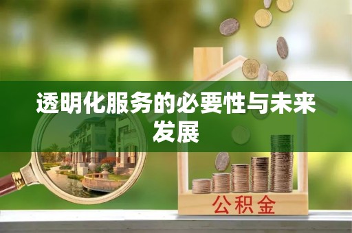 常平透明化服务的必要性与未来发展