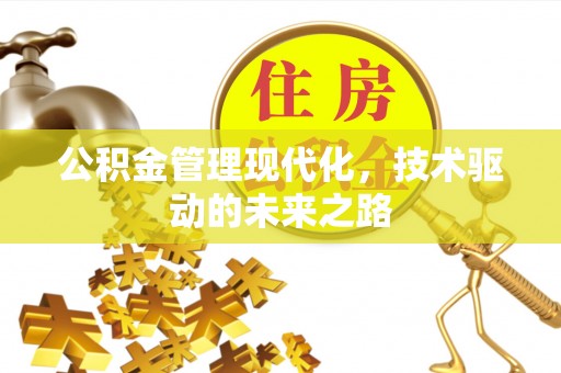 常平公积金管理现代化，技术驱动的未来之路